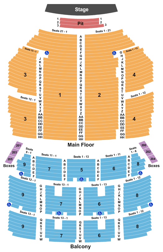 Orpheum Theatre Beauty and the Beast Seating Chart